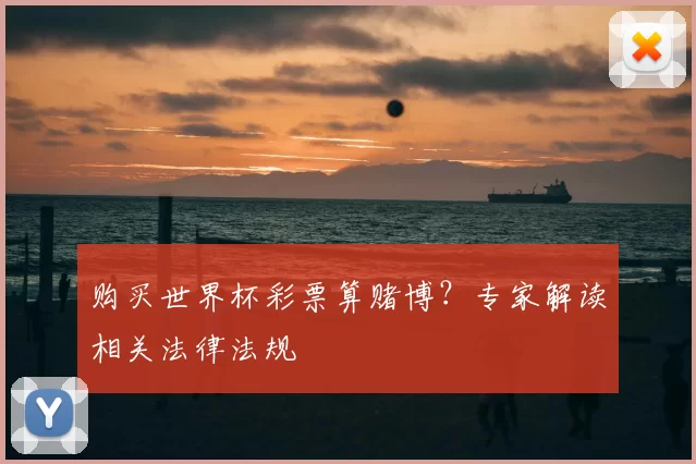 购买世界杯彩票算赌博？专家解读相关法律法规